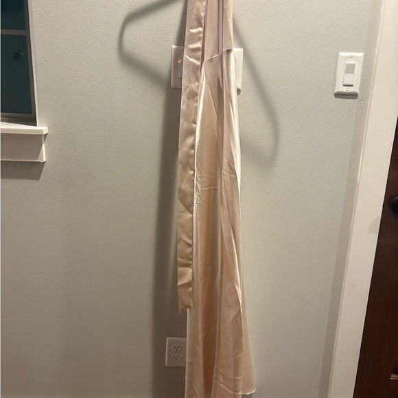 Birdy Grey Monica Bridesmaid Halter Maxi Dress - size Small - color Champagne - Picture 3 of 5